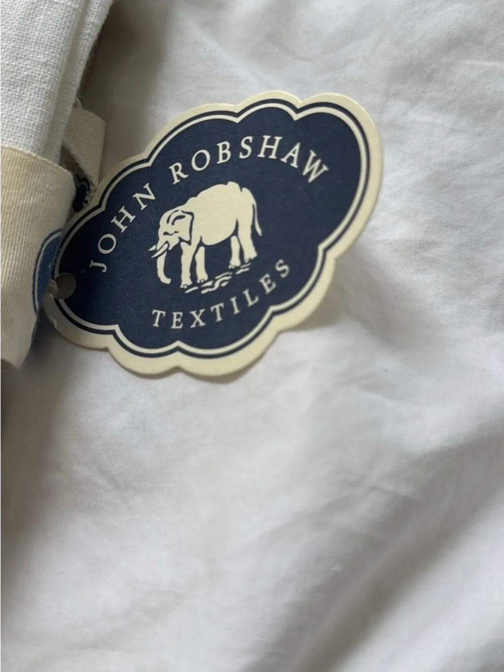 John Robshaw textiles white line silver stitch large napkins $70 retail NEW